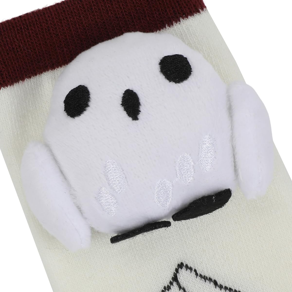 Harry Potter Hogwarts Letters Womens White Casual Crew Socks With 3D Hedwig Attachment