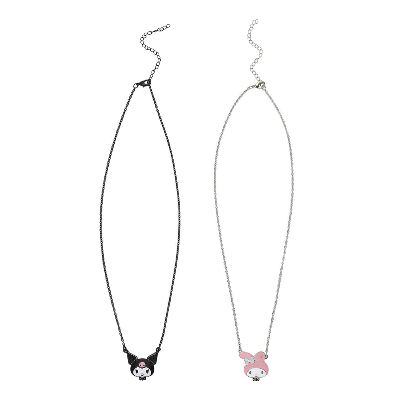 Bioworld Kuromi & My Melody 2-Piece Bestie Necklace Set