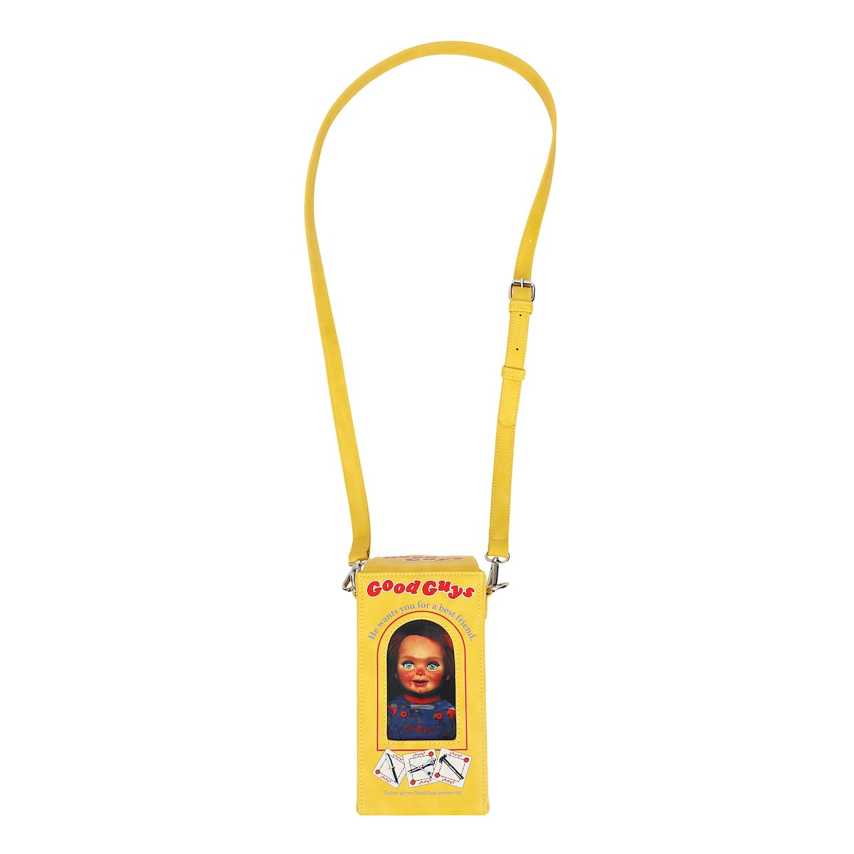 Chucky Doll Box Women's Yellow Novelty Crossbody Handbag