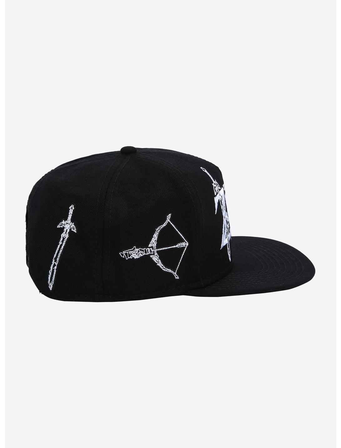 The Legend Of Zelda: Breath Of The Wild Black & White Snapback Hat