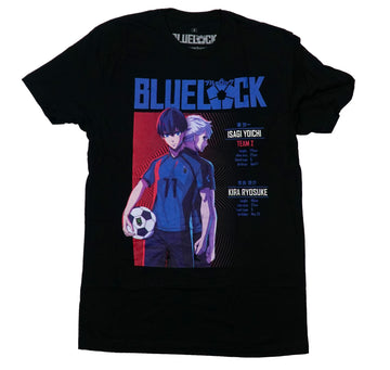 Blue Lock Mens T-Shirt -Soccer Duo Isagi Yoichi & Kira Ryosuke