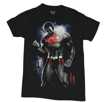 Superman (DC Comics) Mens T-Shirt - The Solemn Power of the Caped One Image