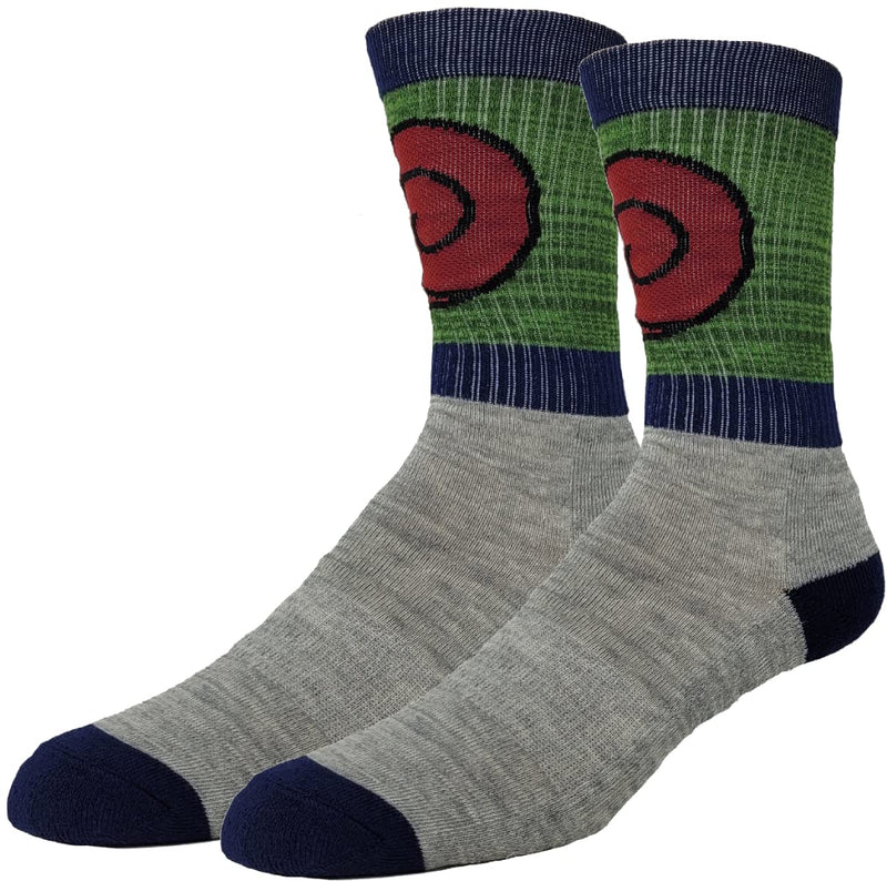 Ripple Junction Naruto Shippuden Adult Crew Sock 2 Pack Cosplay Colorblock Icons Officially Licensed