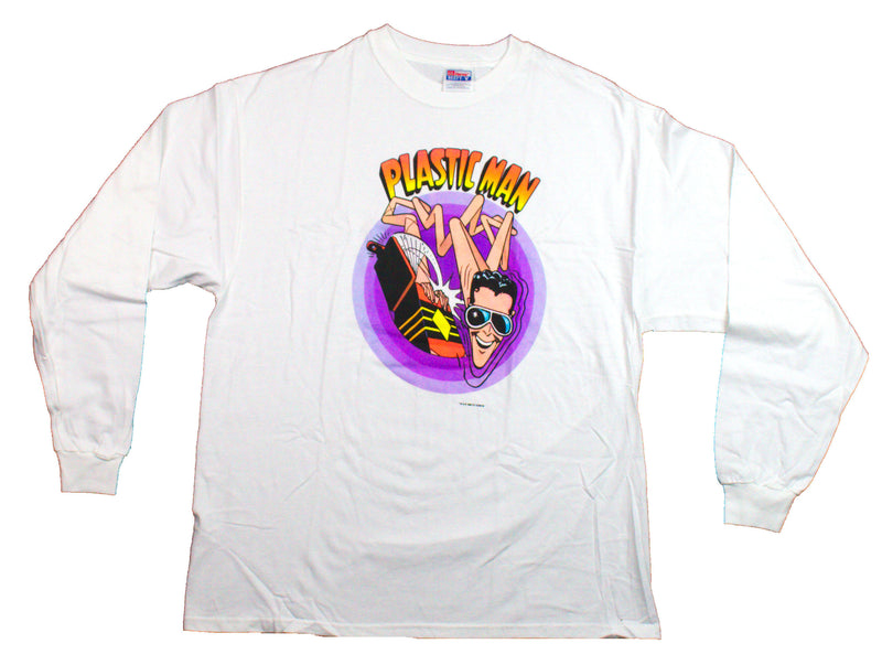 Graphitti Designs Plastic Man Long Sleeve Late 1990s DEADSTOCK VINTAGE T-SHIRT