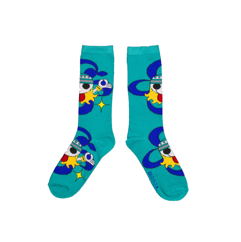 Ripple Junction One Piece Anime Jolly Roger Flag logo Men's crew sock