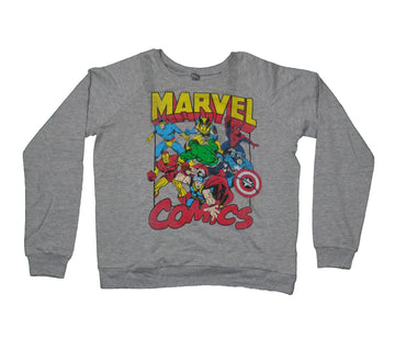 Marvel Comics Girlr Juniors T-Shirt - Heroes Between Name Sweatshirt