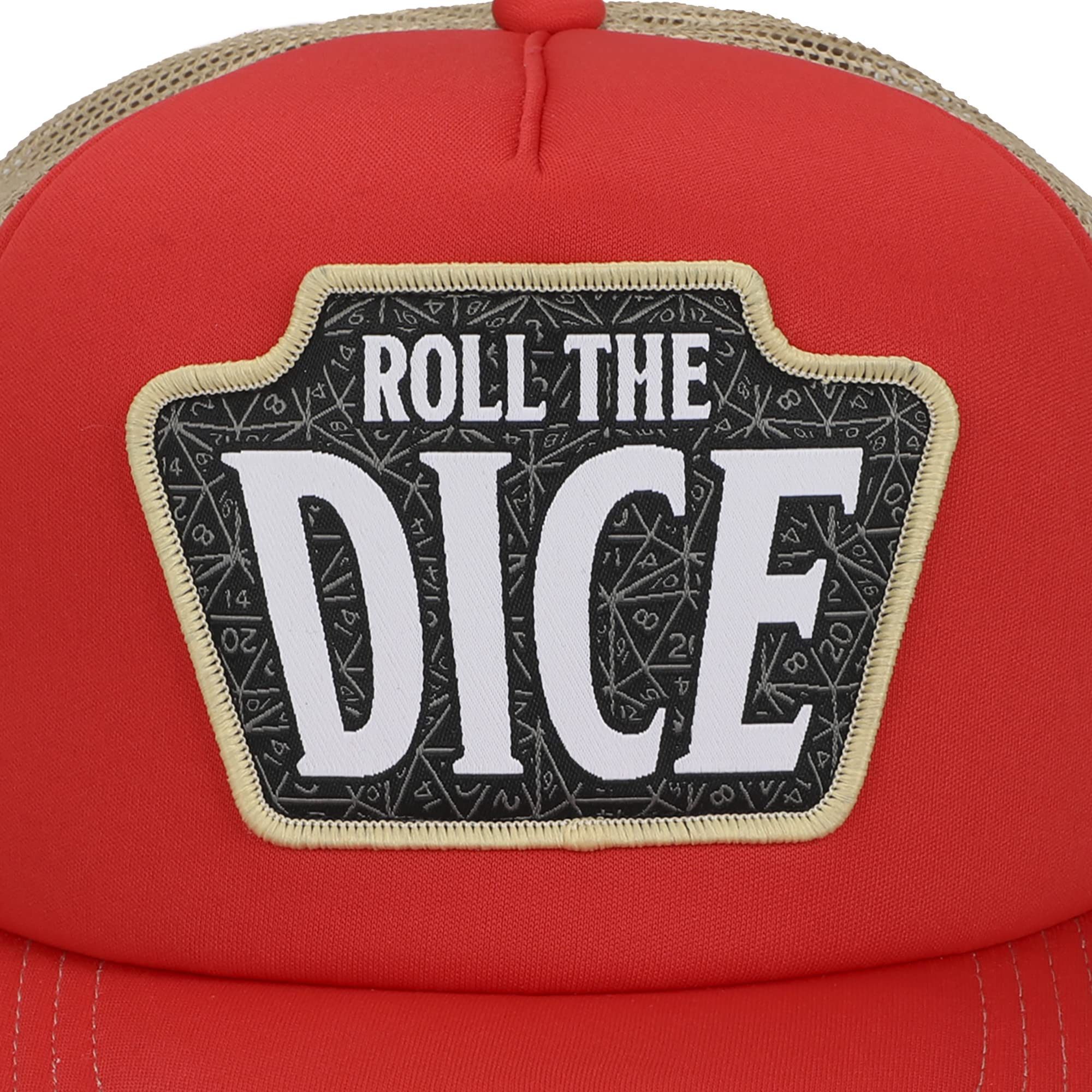 Dungeons & Dragons Roll The Dice Logo And Men's Trucker Precurve Snapback Hat