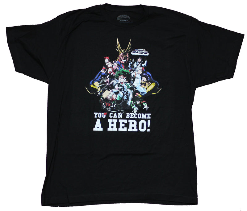 My Hero Academia Mens T-Shirt - You Can Be A Hero Giant Group Collage