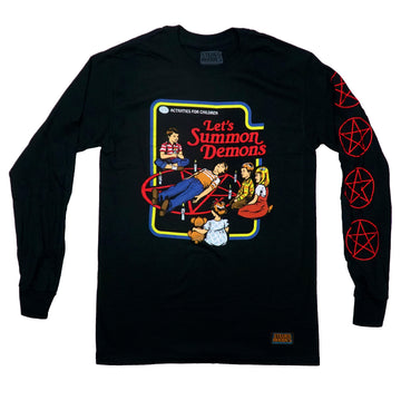 Steven Rhodes Mens T-Shirt -Circle Lets Summon Demons Pentagrams