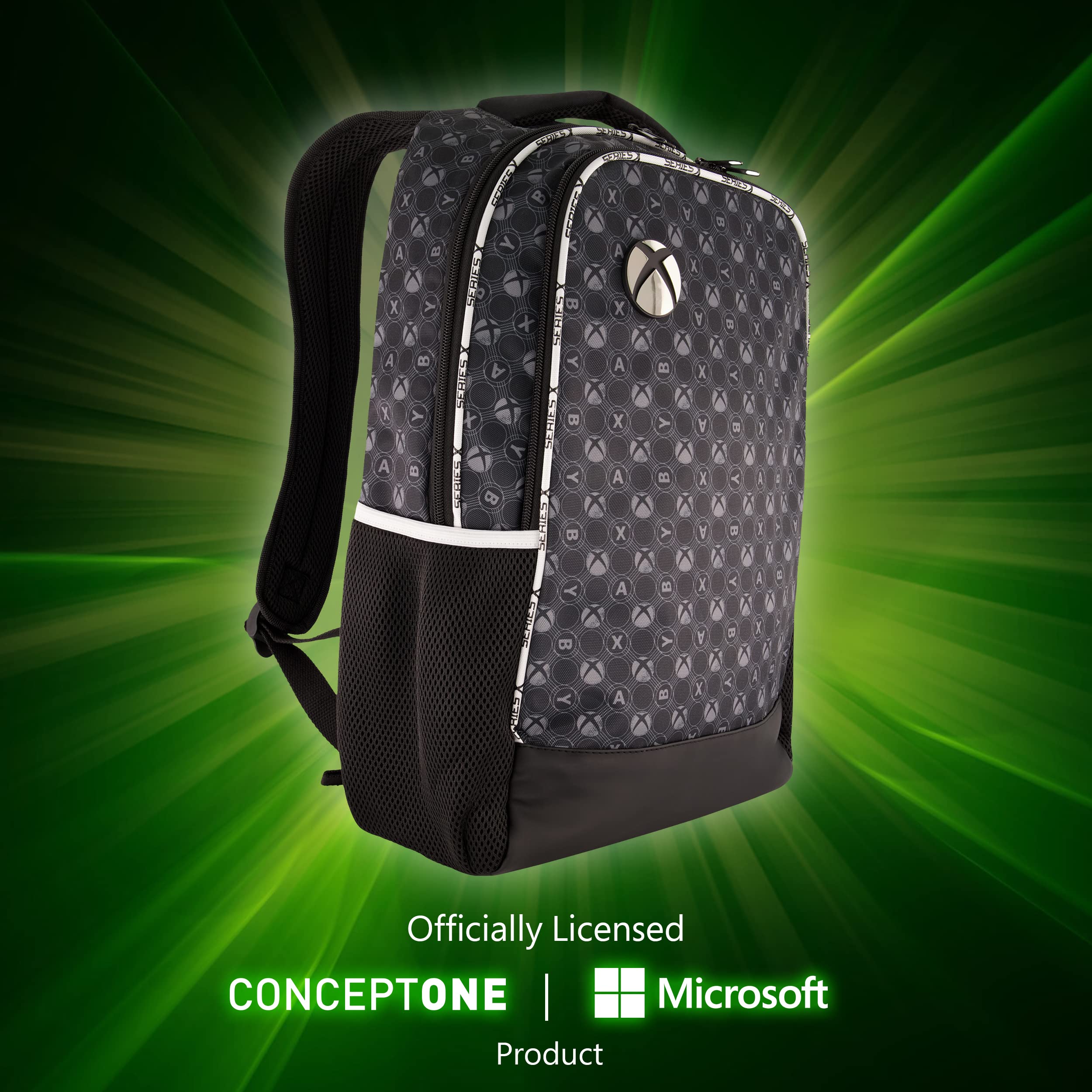 Microsoft Xbox 13 Inch Sleeve Laptop Backpack, Padded Computer Bag for Commute or Travel, Black