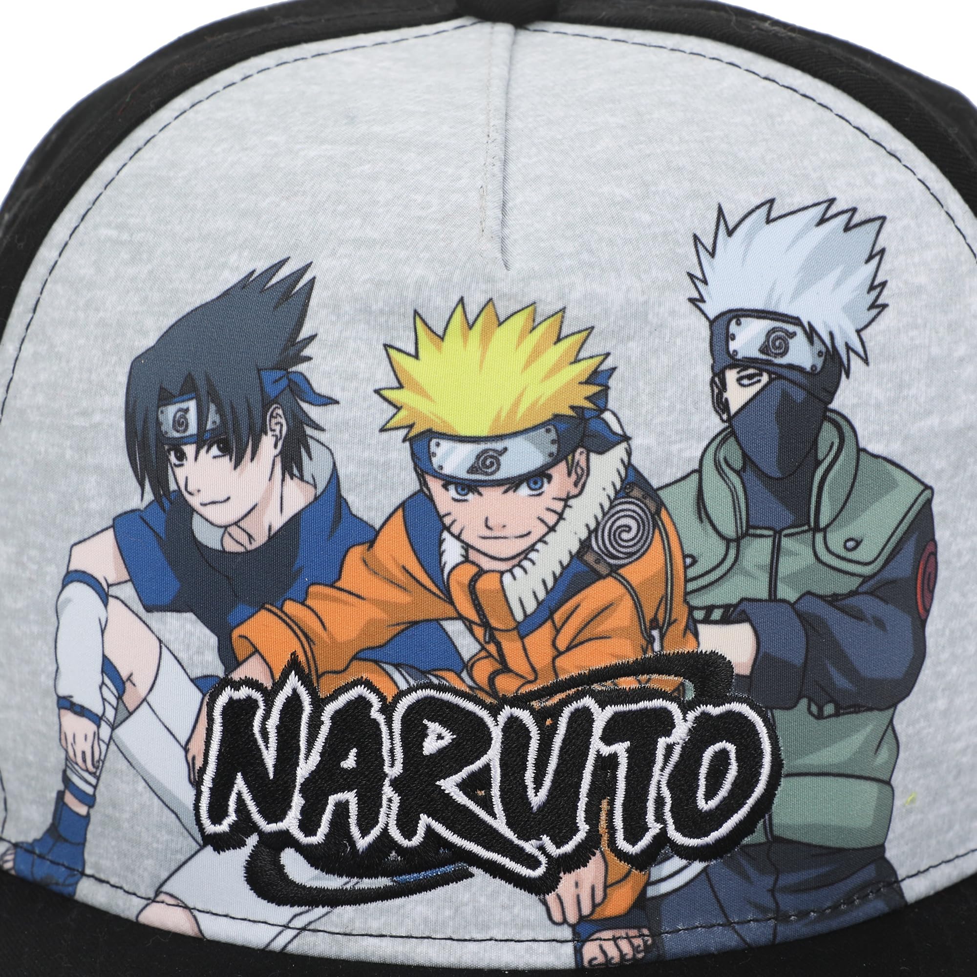 Bioworld Naruto Sasuke Naruto & Kakashi Youth Snapback Cap Multicolored