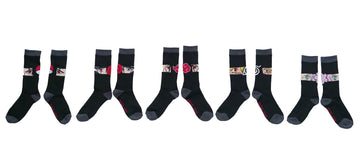 Naruto Shippuden 5 Pack Eye Bar Crew Socks Licensed Ripple Junction