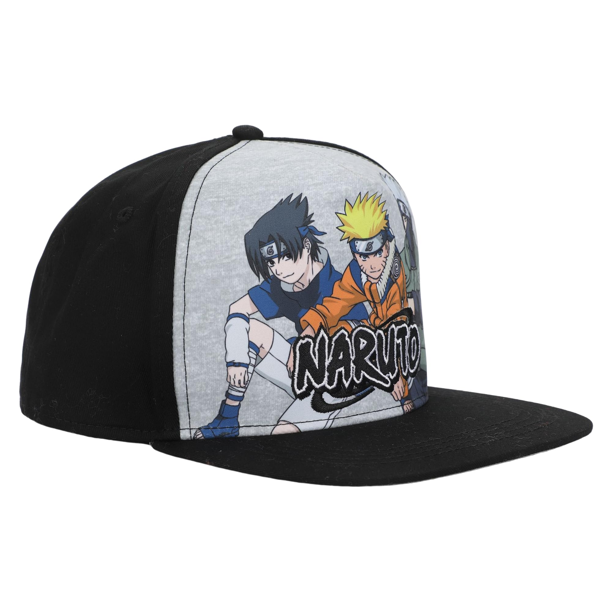 Bioworld Naruto Sasuke Naruto & Kakashi Youth Snapback Cap Multicolored