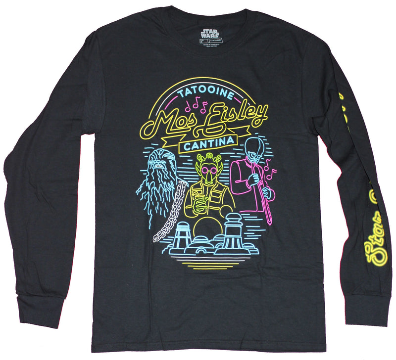 Star Wars  Mens Long Sleeve T-Shirt - Mos Eisley Cantina Neon Style Image
