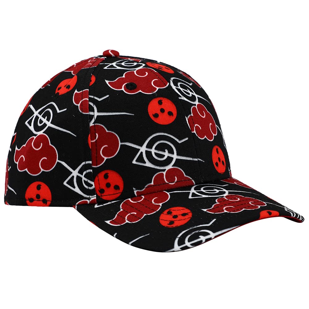 Naruto Itachi Sharingan Sublimated PolyTwill Baseball Cap Hat for Men Black
