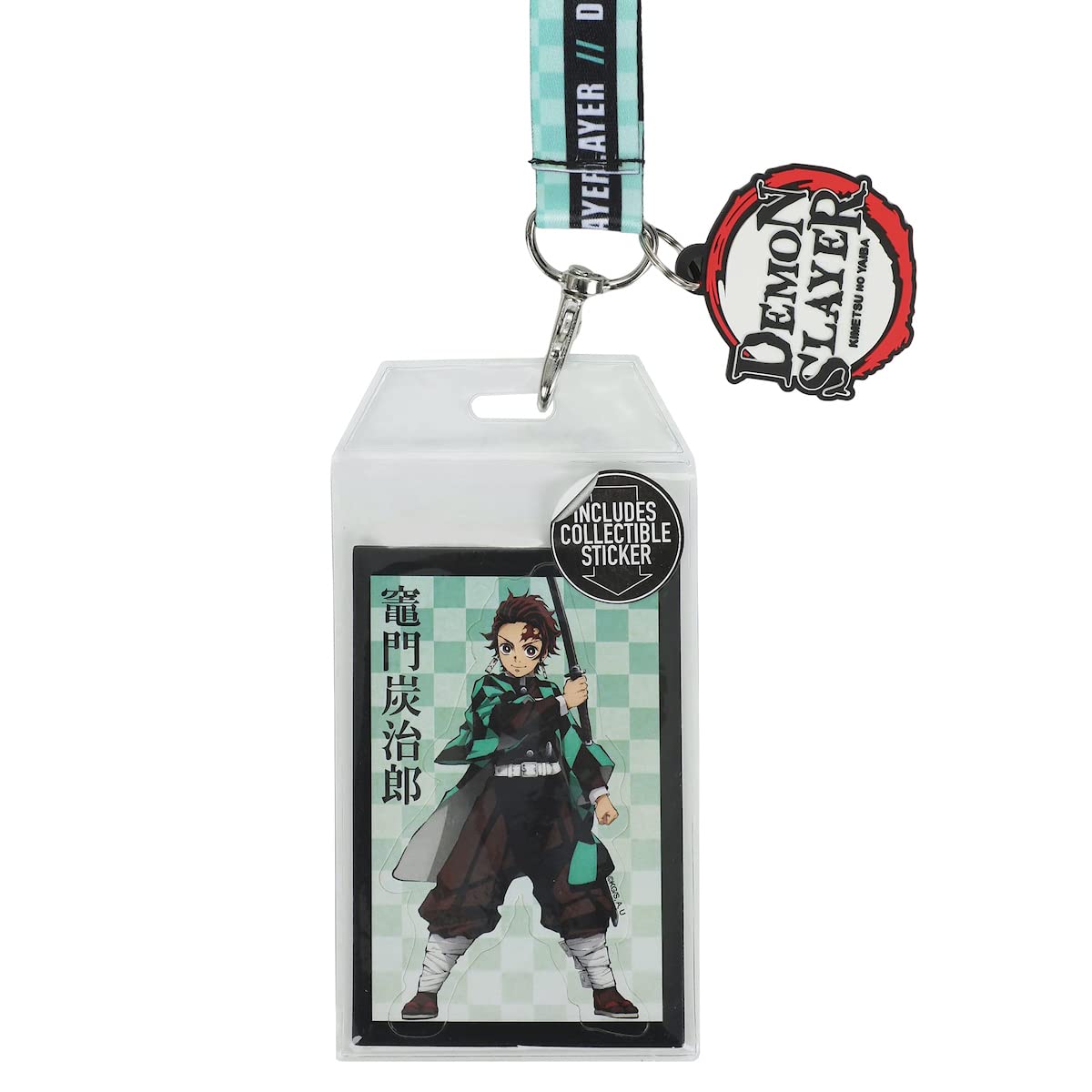 Demon Slayer Tanjiro Lanyard with Neck Breakaway and Metal Charm