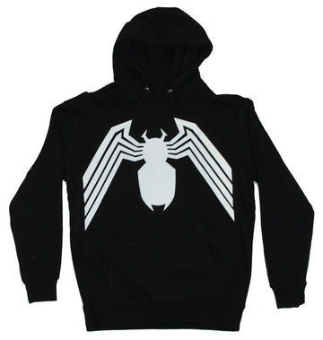 Spider-Man (Marvel Comics) Mens Hoodie Sweatshirt - Classic Black Costume Logo