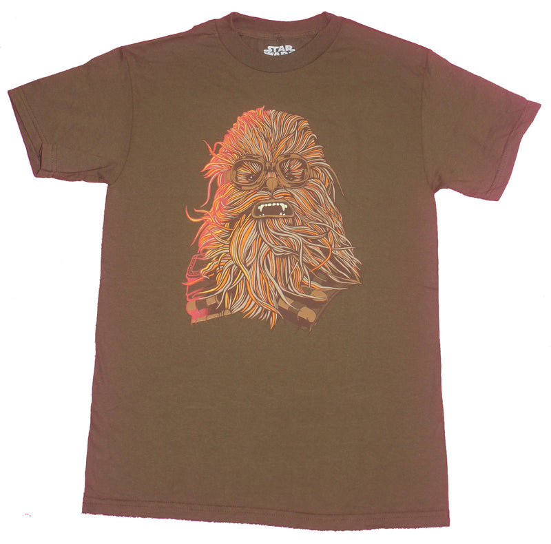 Star Wars Solo Mens T-Shirt- Chewbacca Face Wearing Googles