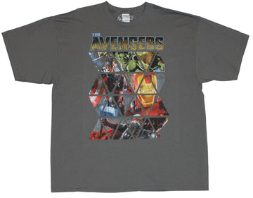 The Avengers (Marvel Comics) Mens T-Shirt - Triangled Image of The Big Four