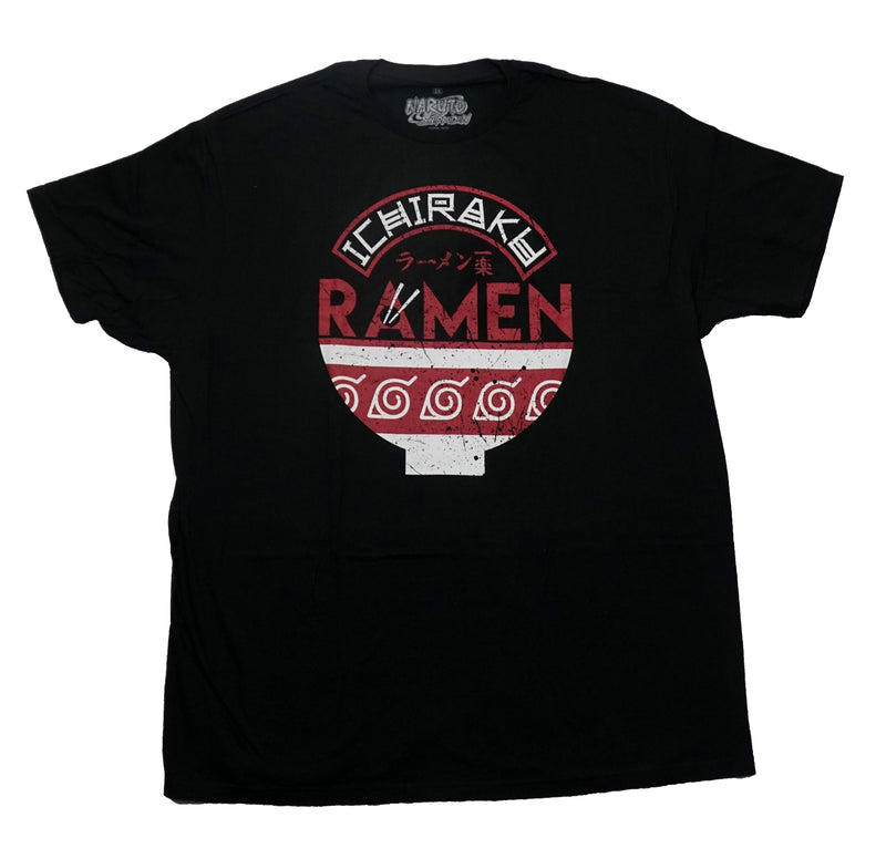 Naruto Shippuden Mens T-Shirt - Red & White Ichiraku Ramen Bowl