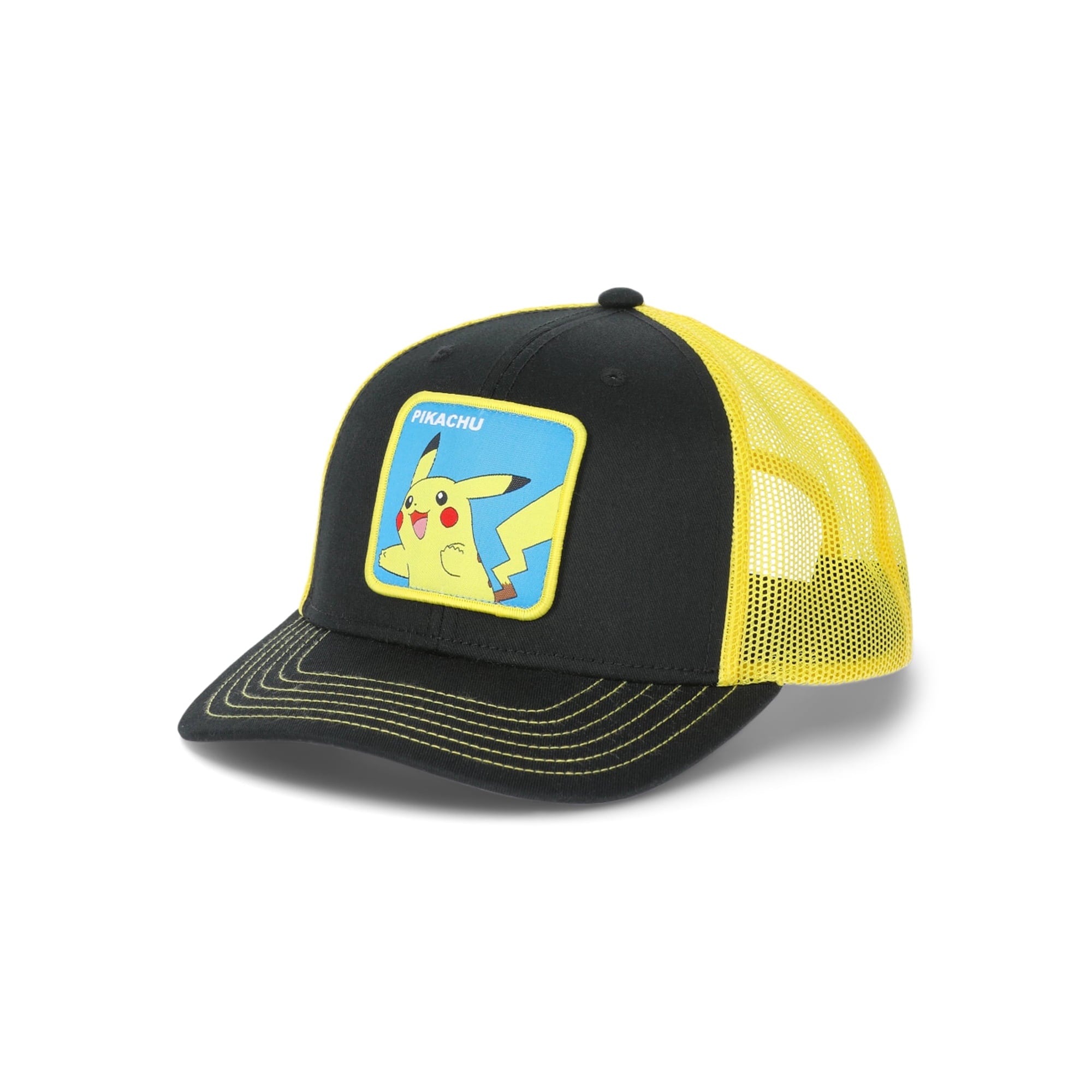 Pokemon Men’s Pikachu Adjustable Snapback Trucker Hat, One Size Fits Most