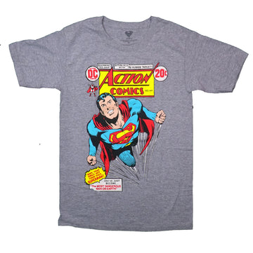 Superman Mens T-Shirt - Action Comics 419 Flying The Human Target