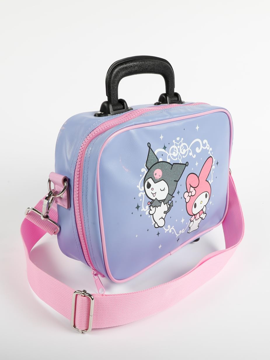Bioworld Kuromi & My Melody Character Heart Blue Mini Crossbody Bag