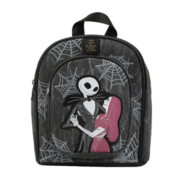 Bioworld Nightmare Before Christmas Jack & Sally 9.6" Gray Mini Backpack