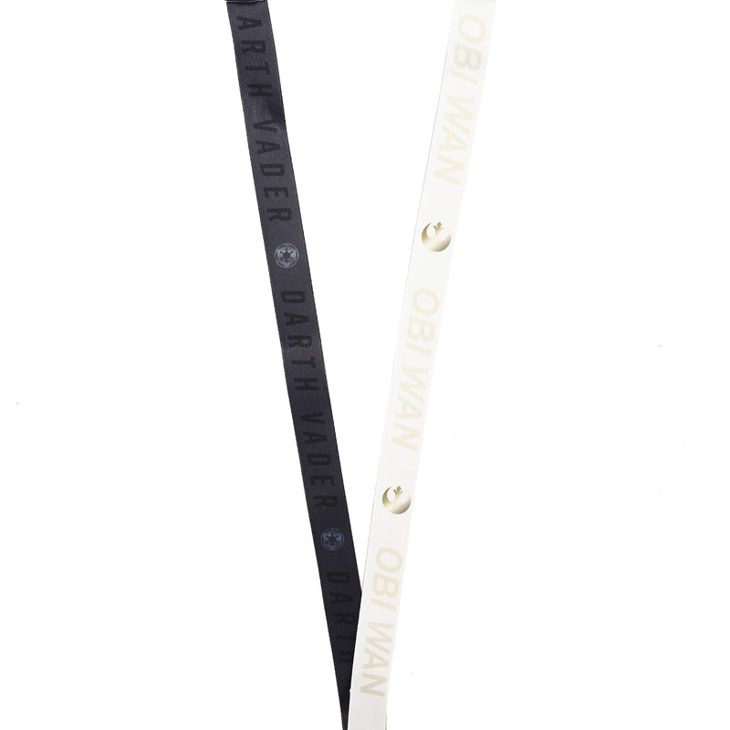 Obiwan Black and Ivory Lanyard with Clear Sleeve - Inmyparentsbasement.com