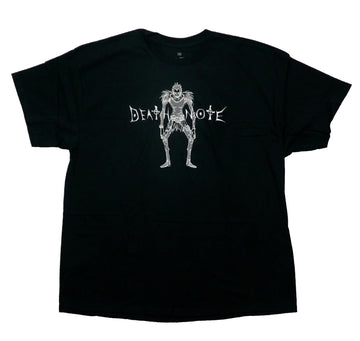 Death Note Mens T-Shirt -All White Ryuk At Center of Death Note Logo