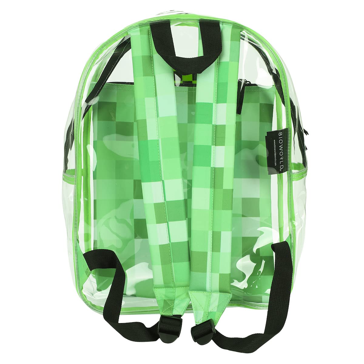 Bioworld Minecraft 17 Clear Plastic Backpack with Removable Laptop Pocket