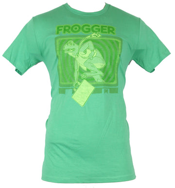 Frogger Mens T-Shirt  - Classic Business Frog All Green Image