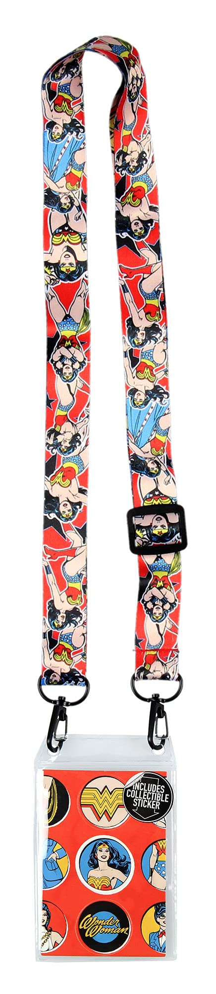 Wonder Woman Poses Multi-Use Lanyard for Mask Clear ID Badge Holder