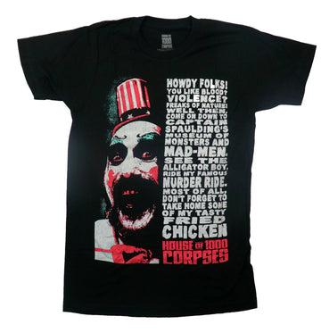 House of 1000 Corpses Mesn T-Shirt - Captain Spaulding Museum of Monsters