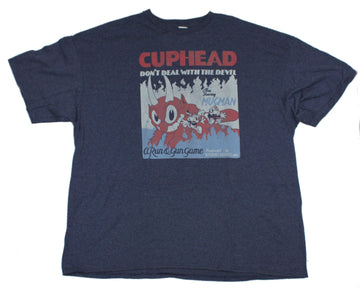 Cuphead Mens T-Shirt - Don't Deal With The Devil Fleeing Image
