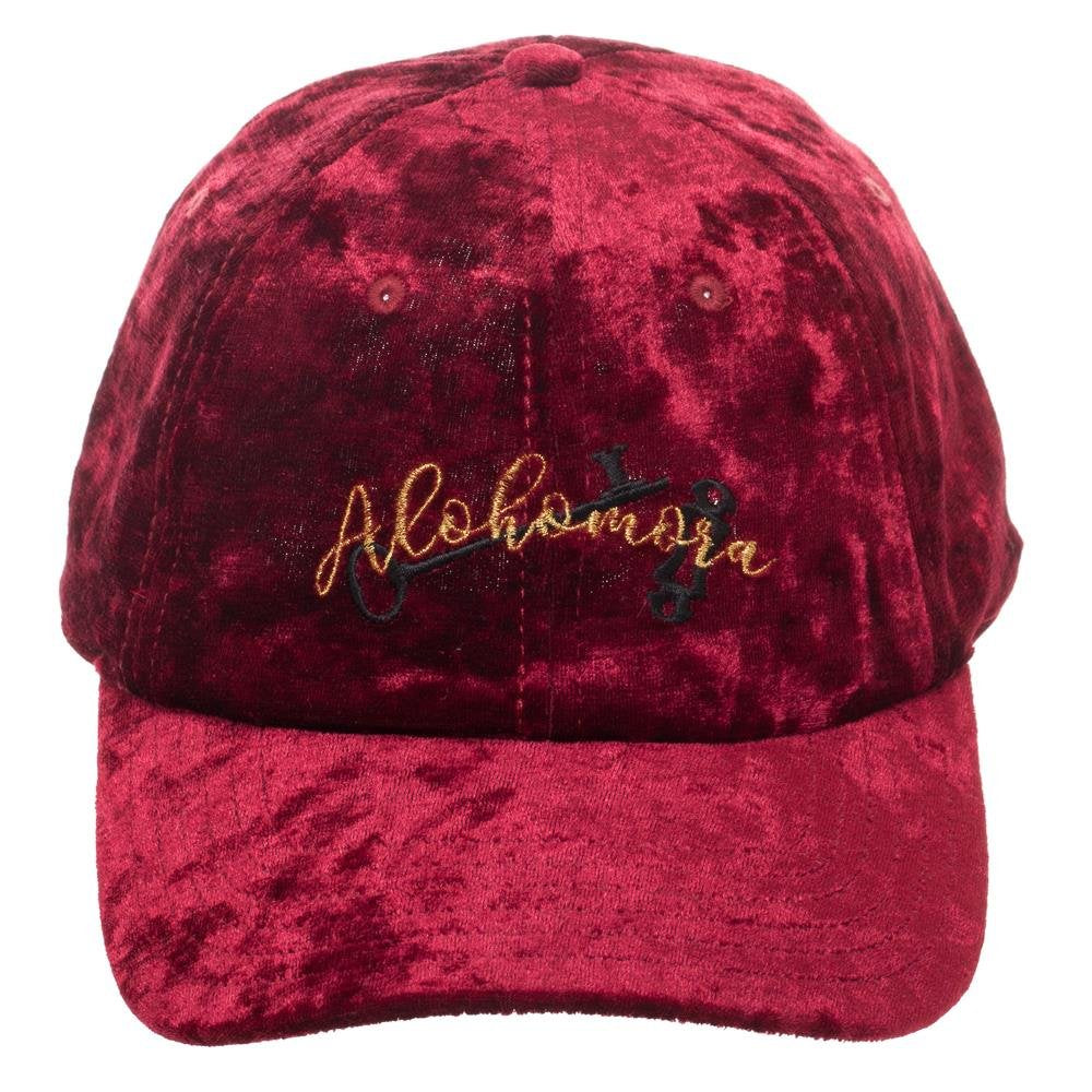 Harry Potter Red Plush Velvet Alohomora Spell Dad Cap Hat
