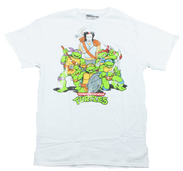 Teenage Mutant Ninja Turtles Mens T-Shirt - Distressed Cartoon Casey Jones Group