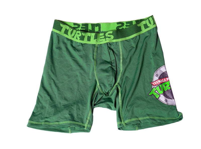 Nickelodeon Teenage Mutant Ninja Turtles Green Manhole Logo Boxer Briefs Men's Underwear
