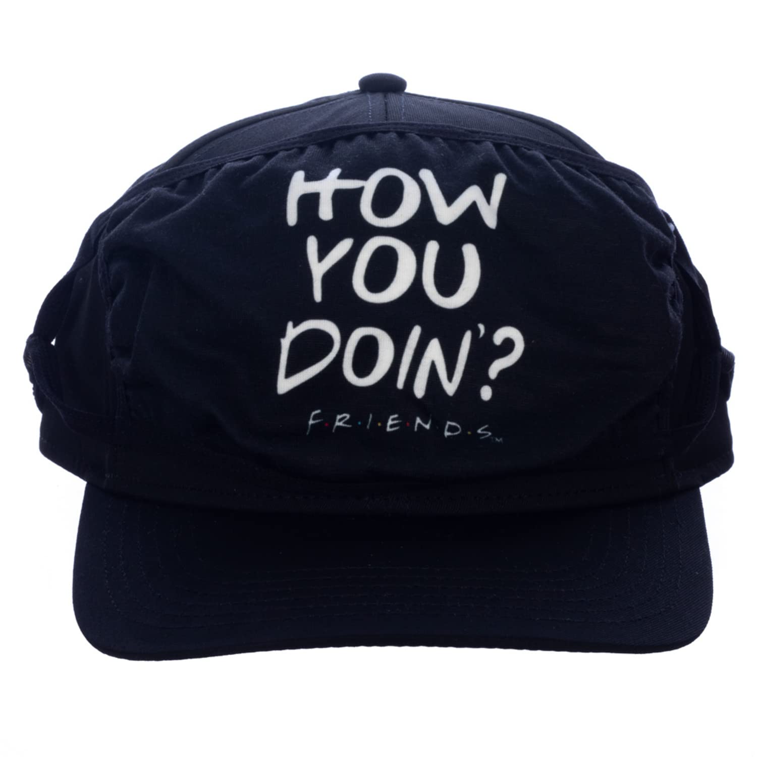 Friends Logo Quote Face Mask and Hat Combo Black