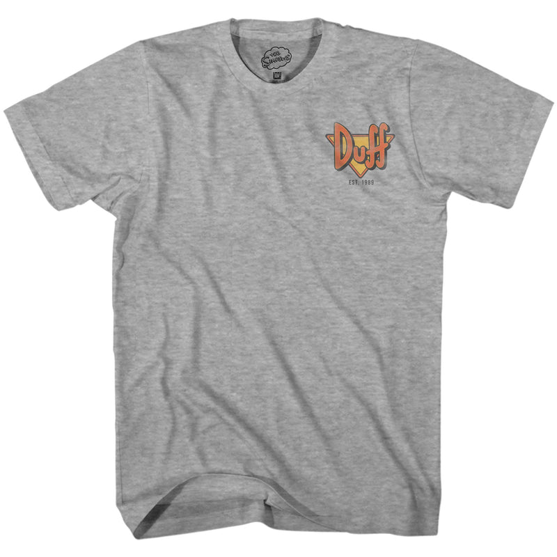 The Simpsons Duff Beer Logo Classic Cartoon Adult Mens Graphic T-Shirt - Inmyparentsbasement.com