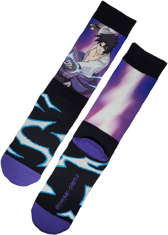 Ripple Junction Naruto Shippuden Adult Crew Sock Attack Pose Officially Licensed