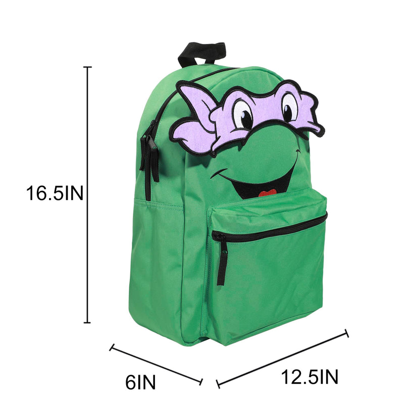 Bioworld Unisex KidsTeenage Mutant Ninja Turtles Interchangeable Characters 16.5" Reversible Backpack (Little Kid/Big Kid) Aop One-Size