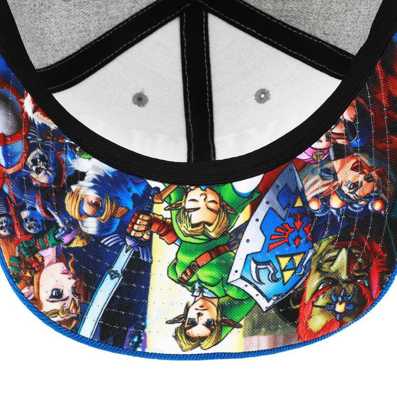Bioworld The Legend of Zelda Hyrule Shield Gray & Blue Snapback Hat