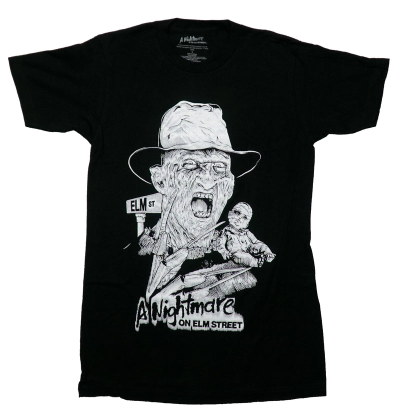 A Nightmare On Elm Street Mens T-Shirt - White Freddie & Baby