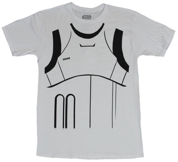 Star Wars Mens T-Shirt - Stormtrooper Simple Costume Front Image