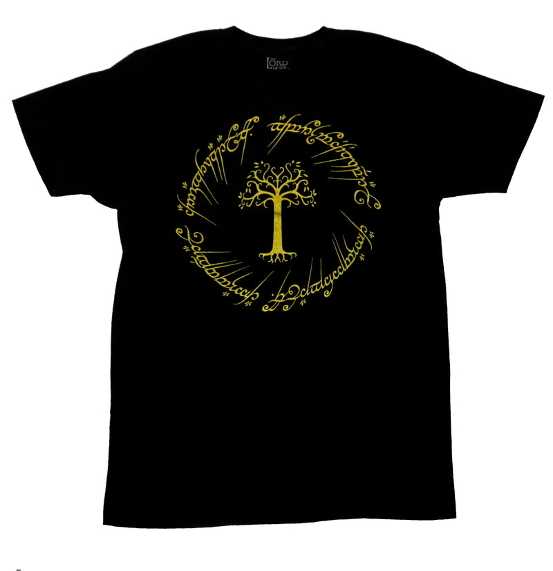 Lord of the Rings Mens T-Shirt - Golden Tree of Gondor Circle Image - Inmyparentsbasement.com