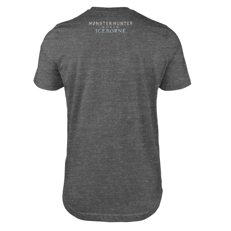 Monster Hunter Mens T-Shirt - Iceborne Blue Print Emblem