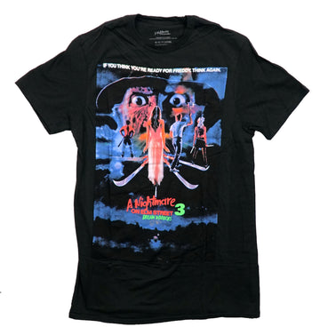 A Nightmare on Elm Street 3 Mens T-Shirt - Weaponized Cast Freddy Poster