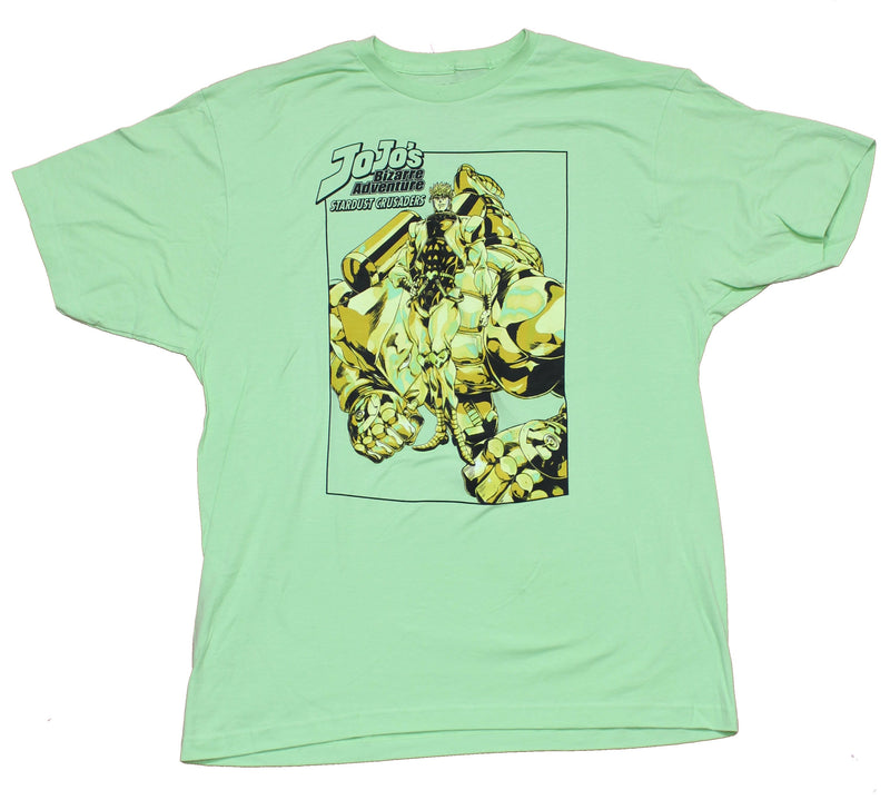 Jojo's Bizarre Adventure Mens T-Shirt - Stardust Crusader Yellow Tinted Character Collage