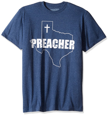 Preacher AMC Mens T-Shirt - Outlined Texas Preacher Logo Image